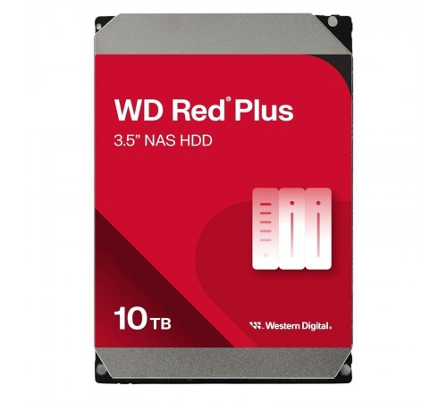 Накопичувач HDD SATA 10.0TB WD Red Plus 7200rpm 512MB (WD100EFGX)