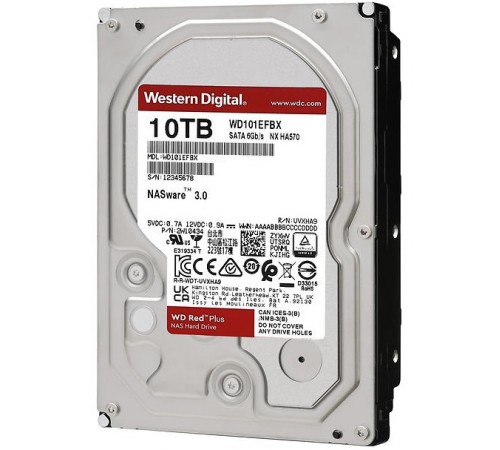 Накопичувач HDD SATA 10.0TB WD Red Plus 7200rpm 256MB (WD101EFBX)