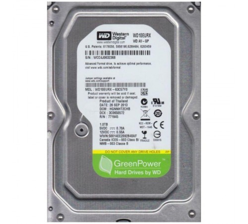 Накопичувач HDD SATA 1.0TB WD AV-GP 64MB (WD10EURX) Ref