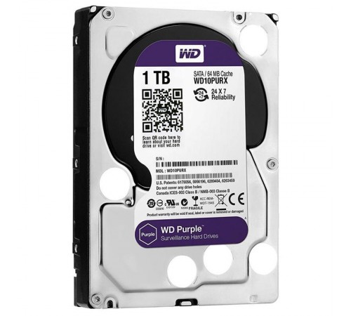 Накопичувач HDD SATA 1.0TB WD Purple 5400rpm 64MB (WD10PURZ)