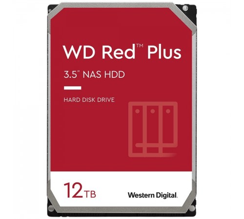 Накопичувач HDD SATA 12.0TB WD Red Plus 7200rpm 512MB (WD120EFGX)