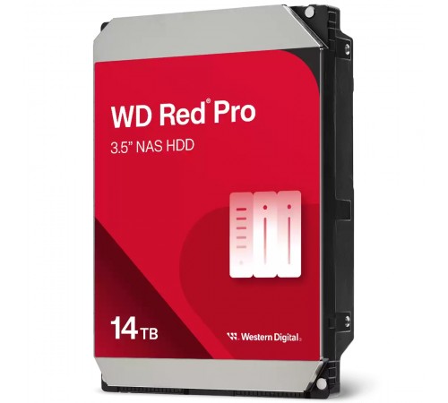 Накопичувач HDD SATA 14.0TB WD Red Pro NAS 7200rpm 512MB (WD142KFGX)