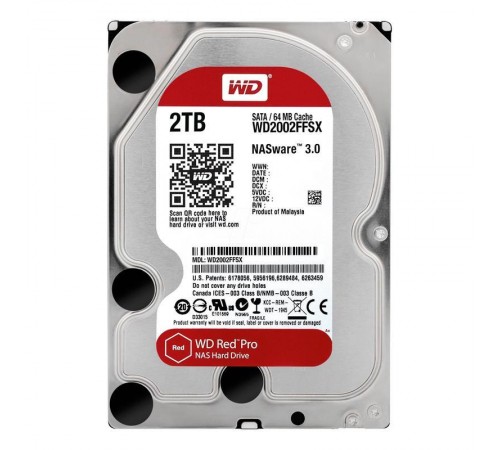 Накопичувач HDD SATA 2.0TB WD Red Pro NAS 7200rpm 64MB (WD2002FFSX) Накопичувач HDD SATA 2.0TB WD Red Pro NAS 7200rpm 64MB (WD2002FFSX)