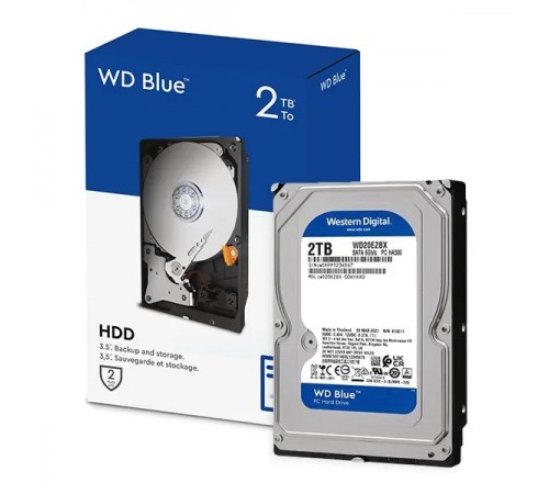 Накопичувач HDD SATA 2.0TB WD Blue 7200rpm 256MB (WD20EZBX)