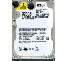 Накопичувач HDD 2.5" SATA  320GB WD 5400rpm 8MB (WD3200BVVT) Refurbished