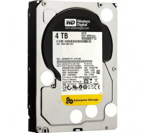 Накопичувач HDD 3.5" SATA 4.0TB WD 7200rpm 64MB (WD4000FYYZ)