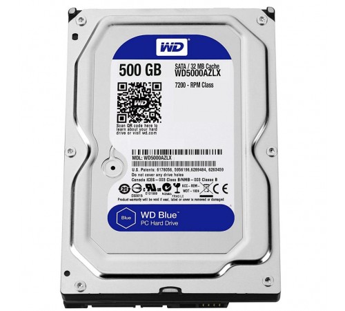 Накопичувач HDD SATA 500GB WD Blue 7200rpm 32MB (WD5000AZLX) Refurbished