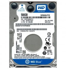 Накопичувач HDD 2.5" SATA 500GB WD Blue 5400rpm 16MB (WD5000LPCX)