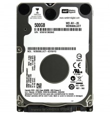 Накопичувач HDD 2.5" SATA  500GB WD AV-25 5400rpm 16MB (WD5000LUCT) Refurbished