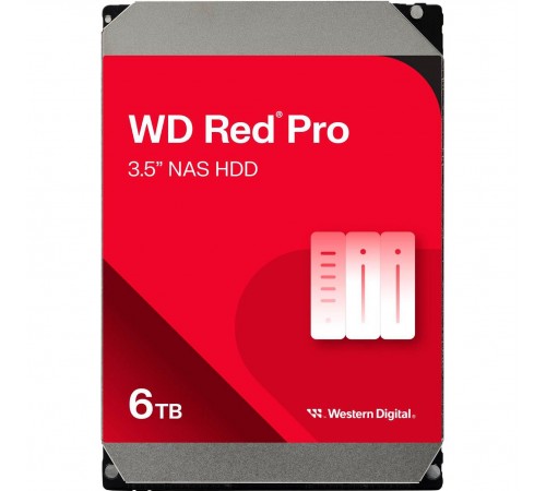 Накопичувач HDD SATA 6.0TB WD Red Pro NAS 7200rpm 256MB (WD6005FFBX)