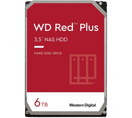 Накопичувач HDD SATA 6.0TB WD Red Plus 5400rpm 256MB (WD60EFPX)