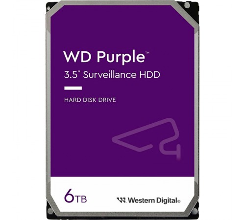 Накопичувач HDD SATA 6.0TB WD Purple 5400rpm 256MB (WD64PURZ)