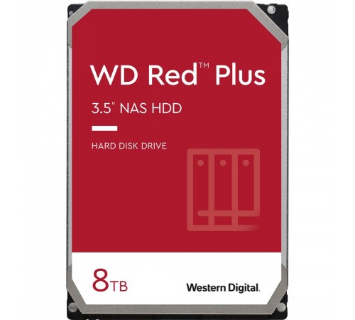 Накопичувач HDD SATA 8.0TB WD Red Plus 5640rpm 256MB (WD80EFPX)
