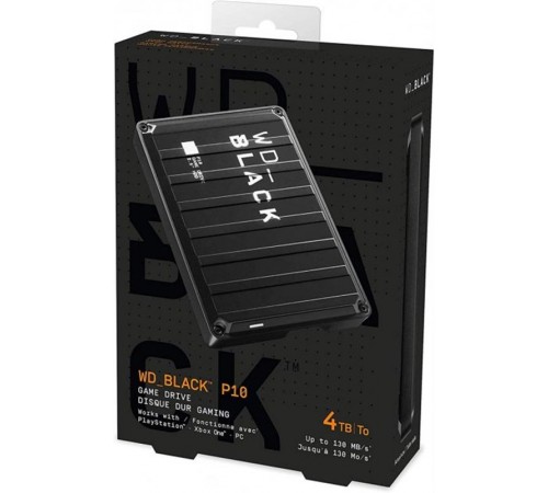 Зовнішній жорсткий диск 2.5" USB 4.0TB WD P10 Game Drive (WDBA3A0040BBK-WESN) Зовнішній жорсткий диск 2.5" USB 4.0TB WD P10 Game Drive (WDBA3A0040BBK-WESN)