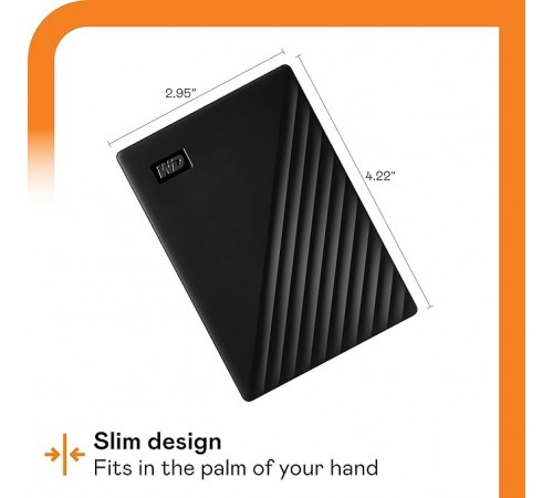 Зовнішній жорсткий диск 2.5" USB 5.0TB WD My Passport Black (WDBPKJ0050BBK-WESN)_Bulk