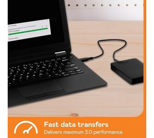 Зовнішній жорсткий диск 2.5" USB 2.0TB WD Elements Portable Black (WDBU6Y0020BBK-WESN)