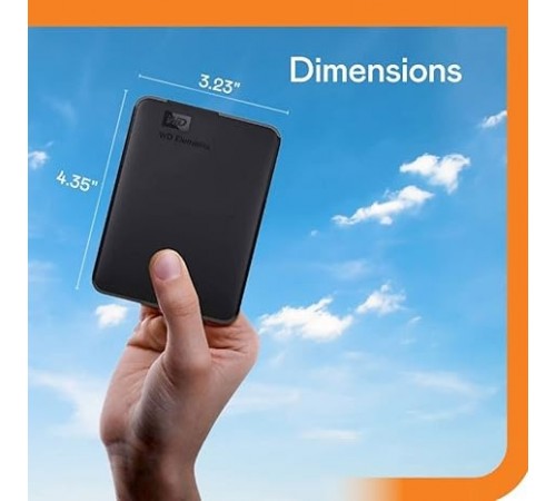 Зовнішній жорсткий диск 2.5" USB 2.0TB WD Elements Portable Black (WDBU6Y0020BBK-WESN)