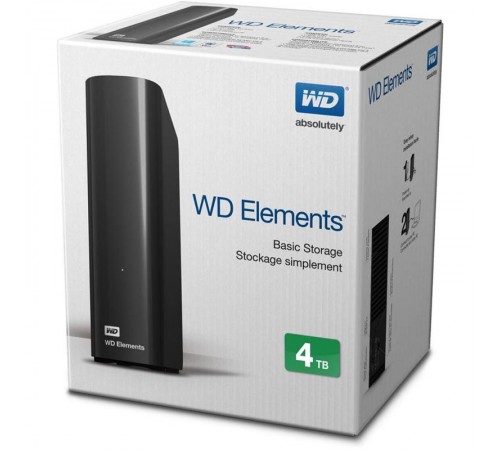 Зовнішній жорсткий диск 3.5" USB 4.0TB WD Elements Desktop (WDBWLG0040HBK-EESN)
