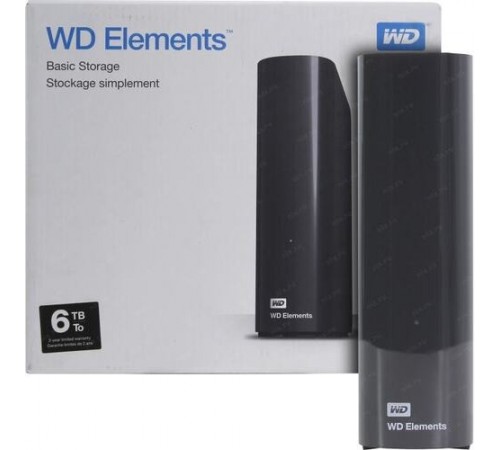 Зовнішній жорсткий диск 3.5" USB 6.0TB WD Elements Desktop (WDBWLG0060HBK-EESN)