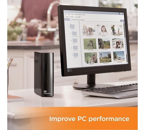 Зовнішній жорсткий диск 3.5" USB 10.0TB WD Elements Desktop Black (WDBWLG0100HBK-EESN)