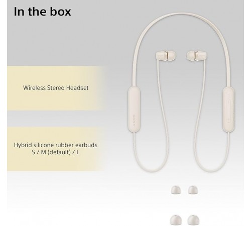 Bluetooth-гарнітура Sony WI-C100 Beige (WIC100C.CE7)