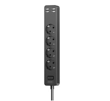 Мережевий фільтр XO WL10 4 розетки, 4 USB, 1.8 м Black (XO WL10.black)