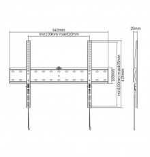 Кронштейн Gembird WM-70F-01 (VESA600х400)