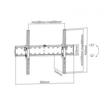 Кронштейн Gembird WM-70T-02 (VESA600х400)