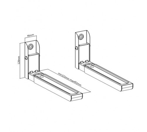 Кронштейн для мікрохвильової печі Gembird WM-U30-01-W