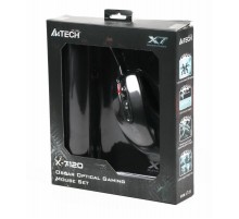 Миша A4Tech X-710BK Black USB + килимок A4Tech X7-200MP