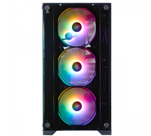 Корпус 1stPlayer X2-M-BK-4F7 Black без БЖ