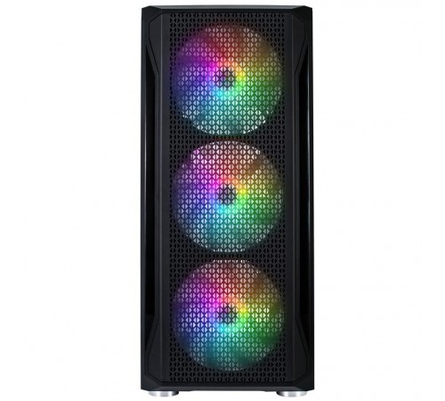 Корпус 1stPlayer X5-BK-4F1 Black без БЖ