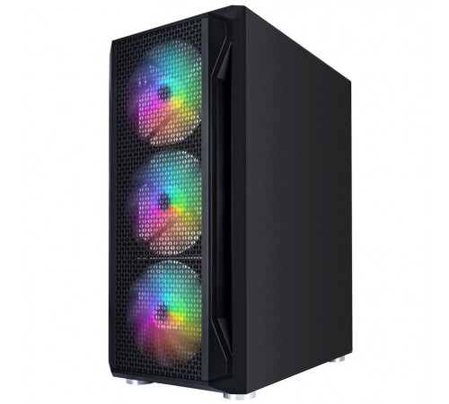Корпус 1stPlayer X5-BK-4F1 Black без БЖ