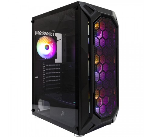 Корпус 1stPlayer X6-BK-4F1 Black без БЖ