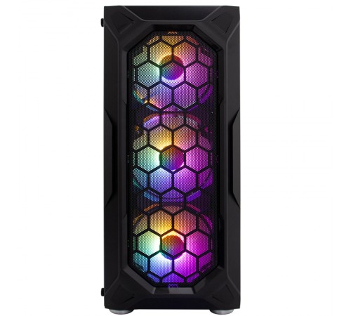 Корпус 1stPlayer X6-BK-4F1 Black без БЖ