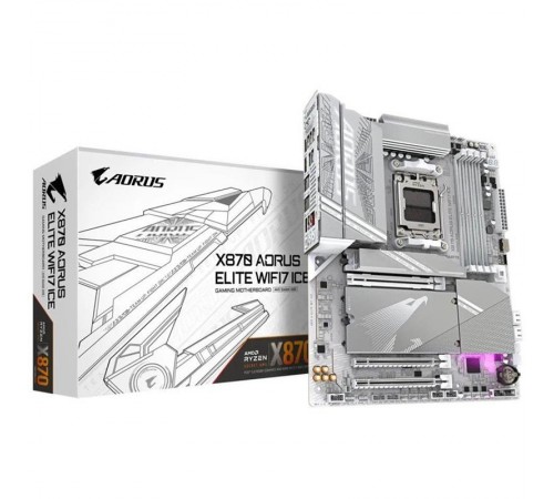 Материнська плата Gigabyte X870 Aorus Elite WiFi7 Ice Socket AM5