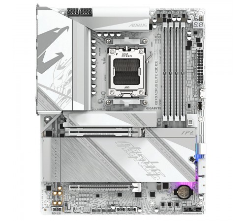 Материнська плата Gigabyte X870 Aorus Elite X3D Ice Socket AM5