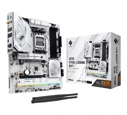 Материнська плата ASRock X870 Steel Legend WiFi Socket AM5
