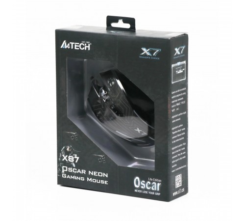 Миша A4Tech X87 Oscar Neon Black USB
