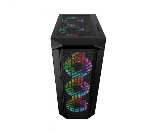 Корпус 1stPlayer XF-BK-4F7 Black без БЖ