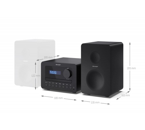 Мікросистема Sharp Micro Sound System Black (XL-B514(BK))