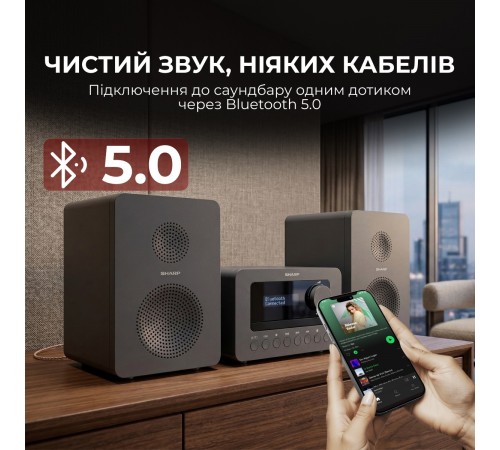 Мікросистема Sharp Micro Sound System Grey (XL-B514(GY))
