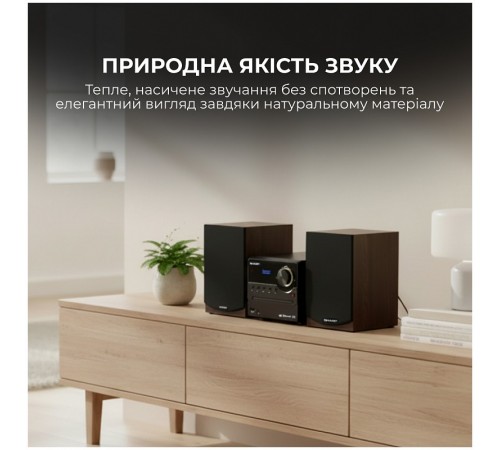 Мікросистема Sharp Micro Sound System Brown (XL-B517D(BR))