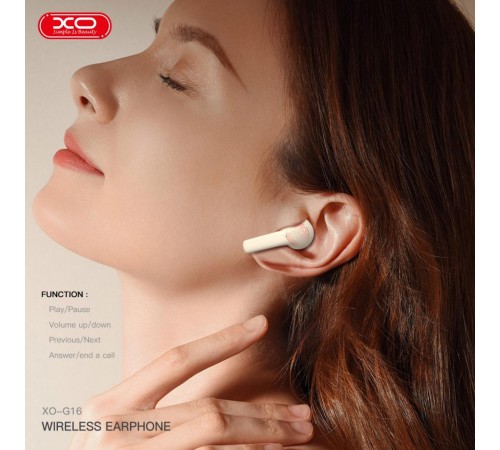 Bluetooth-гарнітура XO G16 ENC TWS White (XO-G16WH) Bluetooth-гарнітура XO G16 ENC TWS White (XO-G16WH)