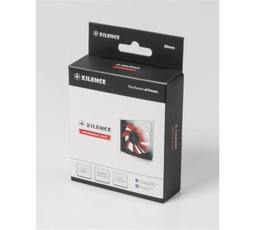 Вентилятор Xilence XPF80.R (XF037), 80х80х25мм, 3-pin+4-pin, Black/Red