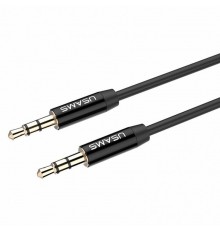 Аудіо-кабель Usams YP-01 3.5 мм - 3.5 мм (M/M), 1 м, Black (YP101)