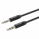 Аудіо-кабель Usams YP-01 3.5 мм - 3.5 мм (M/M), 1 м, Black (YP101)