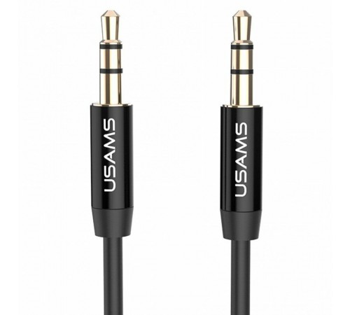 Аудіо-кабель Usams YP-01 3.5 мм - 3.5 мм (M/M), 1 м, Black (YP101)