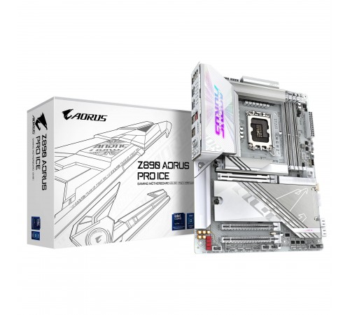 Материнська плата Gigabyte Z890 Aorus Pro Ice Socket 1851 Материнська плата Gigabyte Z890 Aorus Pro Ice Socket 1851