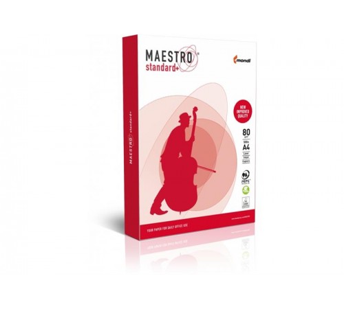Папір Maestro офісний Standart+, Mondi, 80г/м2, А4, класс В+, 500л